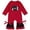 Red, variant on Newborn Baby Girl Football Outfit Game Day Rugby Long Sleeve Romper Ruffle Jumpsuit Infant Fall Winter Clothes