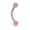 Pink, variant on Eyebrow Ring 16G Curved Barbell Internally Threaded Synthetic Opal Balls 8mm
