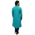 thumbnail image 4 of Atasi Men's Green Kurta Pyjama Set Long Cotton Tunic Shirt Ethnic Wear-XL, 4 of 7