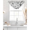 thumbnail image 4 of Waterfall Valances for Windows, Video Game Kitchen Sheer Valance Curtains, Black White Game Controller Monochrome Rod Pocket Elegant Swag Valances for Living Room Bedroom, 47.2"x38.5", 3 Panel, 4 of 8