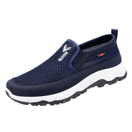 

kpoplk Men s Slip on Sneakers Mens Running Shoes Breathable Lightweight Sneaker Hiking Walking Shoes Men for Gym Casual Travel Blue 10