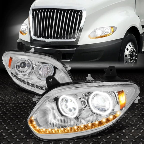 Nuvision for 17-21 International LT LT625 Sequential Signal Full LED Projector Headlights