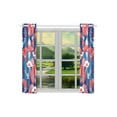 thumbnail image 3 of RYLABLUE Seamless Bright Pattern Lovers Red Fish On A Blue Window Curtain Window Treatments Kitchen Curtains 26x39 inches, 2 Pieces, 3 of 3