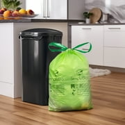 13 Gal. 1 Mil. Compostable Trash Bags with drawstring, Eco-Friendly, Heavy-Duty (30-Count)