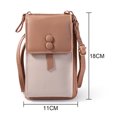 thumbnail image 2 of Pequeños monederos cruzados para teléfono celular para mujer, bolsos de cartera para teléfono celular con bolsillo para monedas, color caqui, 2 of 5