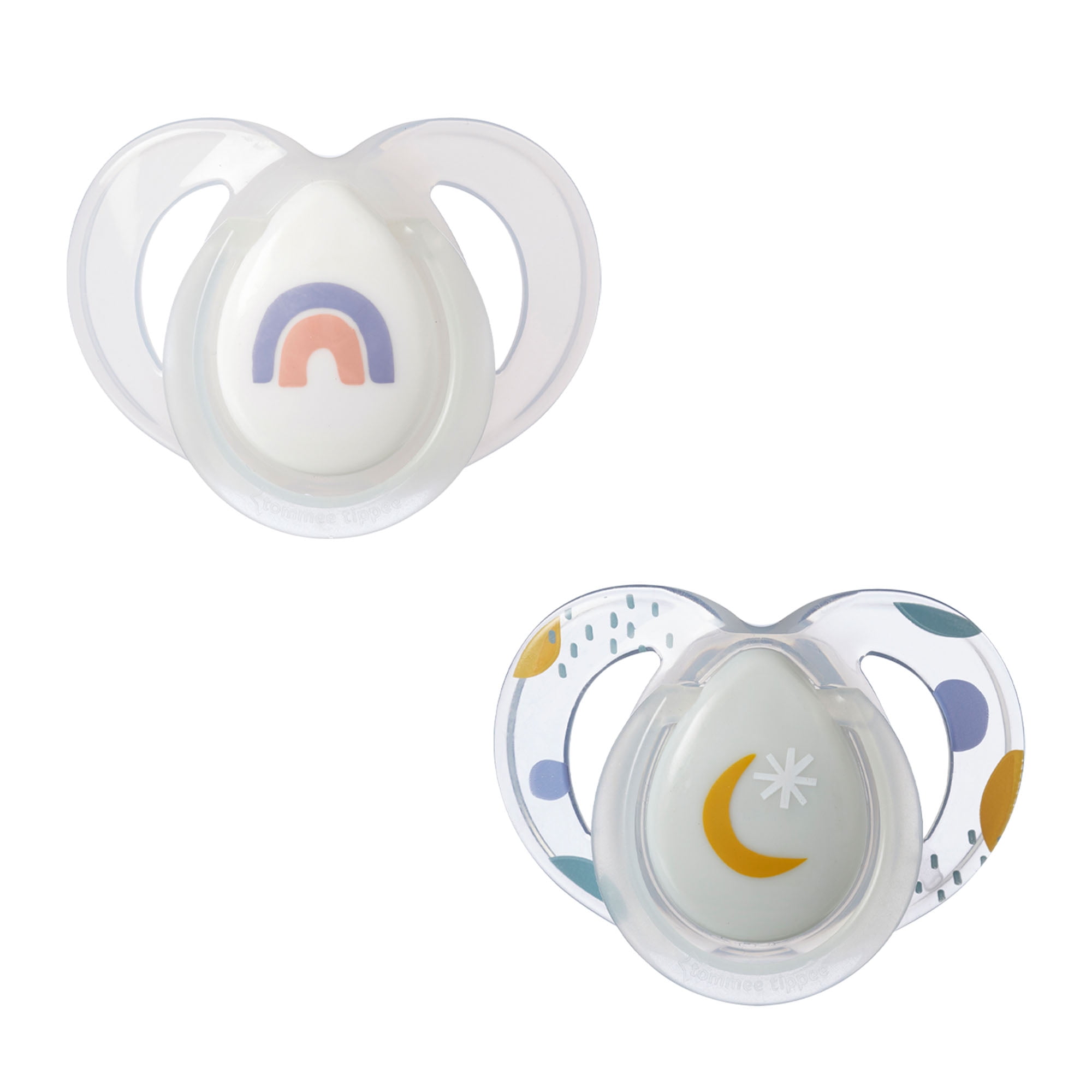 Tommee Tippee Night Time Glow in the Dark Pacifiers |  6-18m, 2 Count