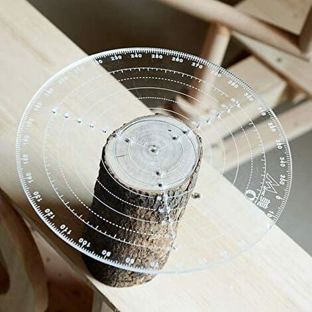 Buscador De Centro Circular De Acrílico - Para Tornos De Madera, Dibujar Círculos De 10 A 100 Mm De Radio