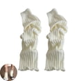 thumbnail image 4 of Calentadores de piernas de punto festoneados para mujer, acanalados, holgados, cálidos, para fiestas y citas en invierno., 4 of 8