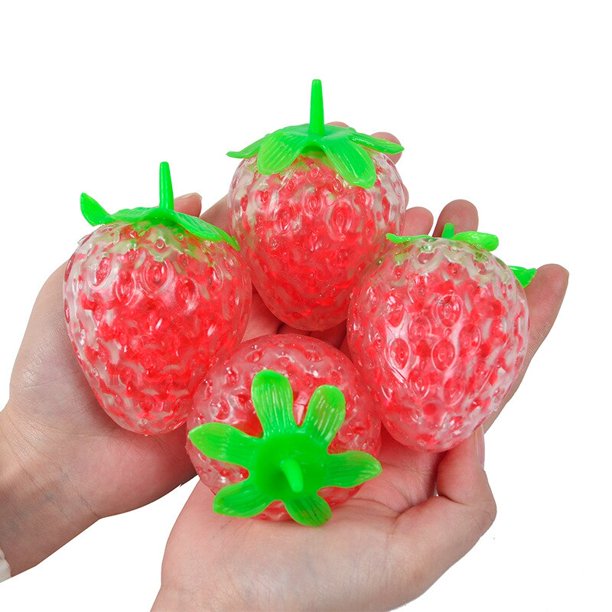 Fresa que cambia de Color simulada para niños, bola antiestrés, juguetes de descompresión Fidget, autismo sensorial Fivean unisex