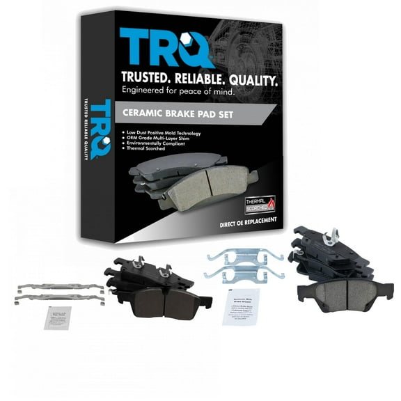 TRQ Front & Rear Ceramic Disc Brake Pad Kit for Durango Grand Cherokee New BFA20151