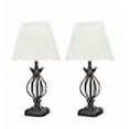 thumbnail image 3 of Aspen Creative 40112-02 17 1/2" High Traditional Metal Wire Table Lamp, Black, 3 of 4