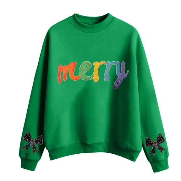 Kiijoy Toddler Girls Christmas Sweatshirt Soft Cozy Pullover Casual Crewneck Sweatshirt