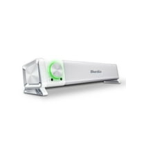 Bluedio Computer Speakers, HiFi Stereo PC Speakers Small Sound Bars for PC, Mini Soundbar Speaker Aux-in Wired Sound Bar&Wireless Bluetooth 5.0 with 7.1 Channel Sound Card Driver Strong Bass C5