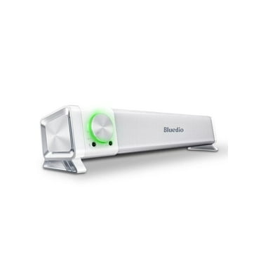 Bluedio Computer Speakers, HiFi Stereo PC Speakers Small Sound Bars for PC, Mini Soundbar Speaker Aux-in Wired Sound Bar&Wireless Bluetooth 5.0 with 7.1 Channel Sound Card Driver Strong Bass C5