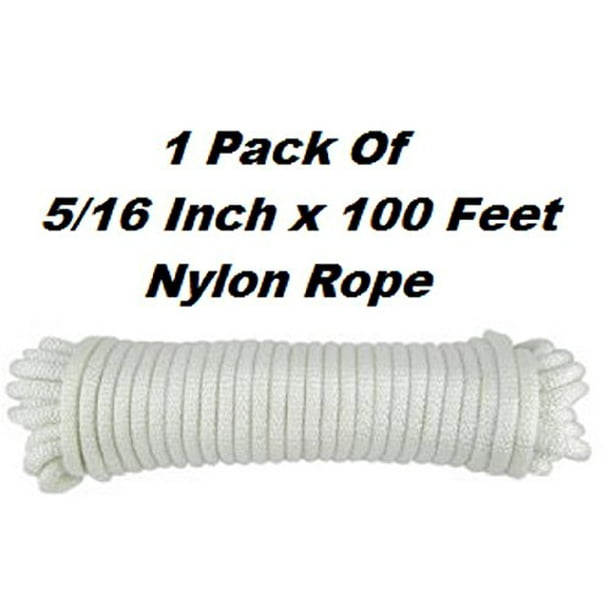 Nylon Rope Twisted Solid Braided 1 Roll Of 5/16 Inch x 100 Feet Rope