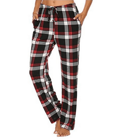 

Xerarch Women s Casual Pants Comfortable Pajamas Women s Casual Pants Comfortable Pajamas Bottom With Pocket Elastic Plaid Pajamas Drawstring Pajamas