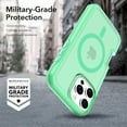 thumbnail image 4 of Dteck Strong Magnetic for iPhone 16 Pro Max Case, Compatible with MagSafe, Military-Grade Protection Translucent Matte Rugged Case for iPhone 16 Pro Max,Mint, 4 of 4