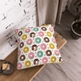 thumbnail image 5 of KLL Colorful Donuts Decorative Throw Pillow Covers Velvet Soft for Couch Sofa Bedroom Living Room Outdoor (No pillow core)- 16"x16", 5 of 5