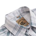 thumbnail image 3 of Camisa COEVALS CLUB para hombre, estilo western a cuadros, manga corta, 4XL, blanca, 3 of 7