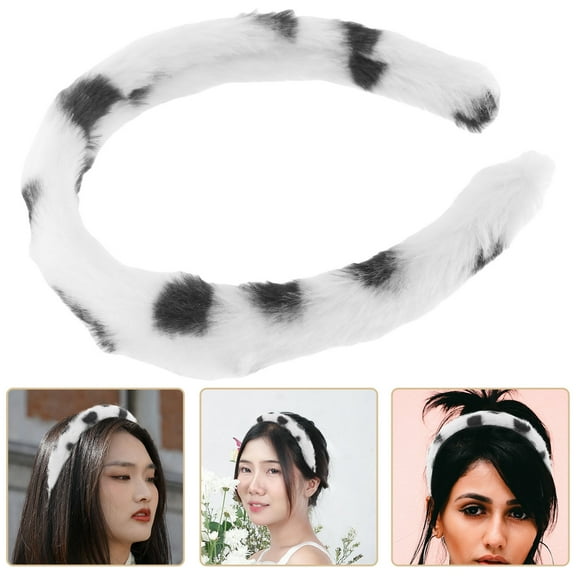 ELAYARD Girls Plush Furry Headband Soft Multi-Color Fabric Hairband 1 Pack for Kids