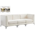 thumbnail image 3 of Meridian Furniture Alina Sofa Modulaire en Velours Crème, 3 of 17