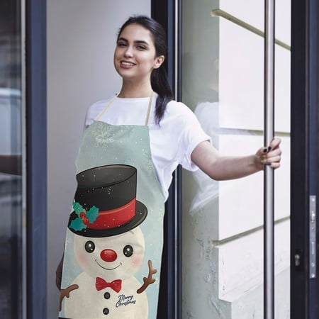 

Deals of the Day Clearance Linen Christmas Apron Sunflower Pumpkin Creative Apron Kitchen Housework Oil Repellent Antifouling Apron
