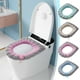 thumbnail image 1 of Funda de asiento de inodoro engrosada con asa - Anillo de inodoro de invierno, juego de punto lavable, fundas alargadas de 2 para asientos redondos y rectangulares, 1 of 6