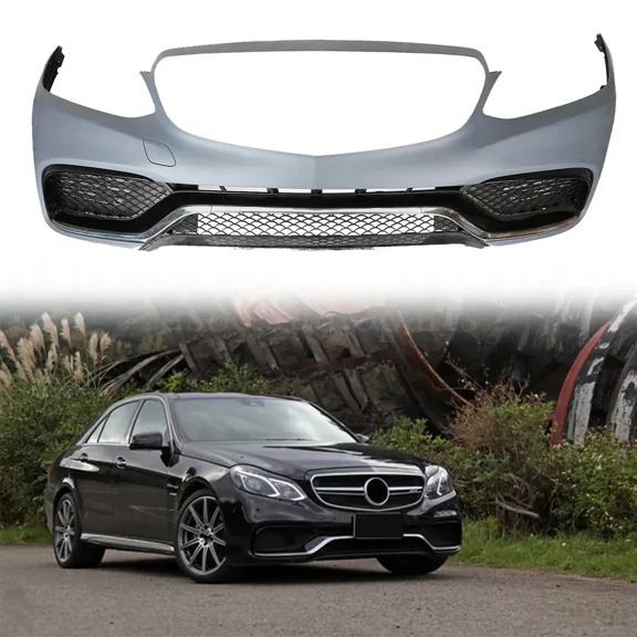 Fit 14-16 Mercedes W212 E-Class E63 AMG Style Front Bumper body kit W/o PDC Hole