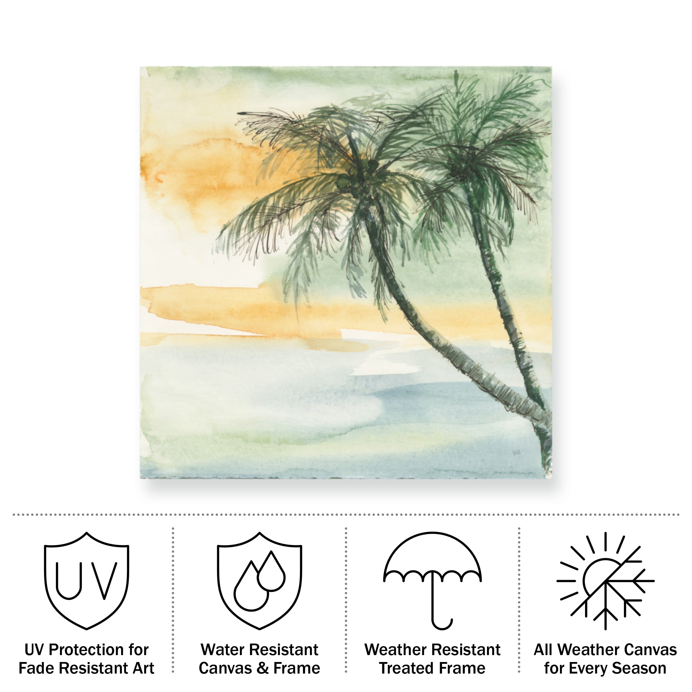 Chris Paschke 'Island Sunset II' Outdoor Canvas 14x19