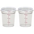 thumbnail image 1 of Food Storage Container with Lid (2 Pack) - Round Series - 4 QT (Quart) - Commercial Grade for Food Prep (Clear), 1 of 5