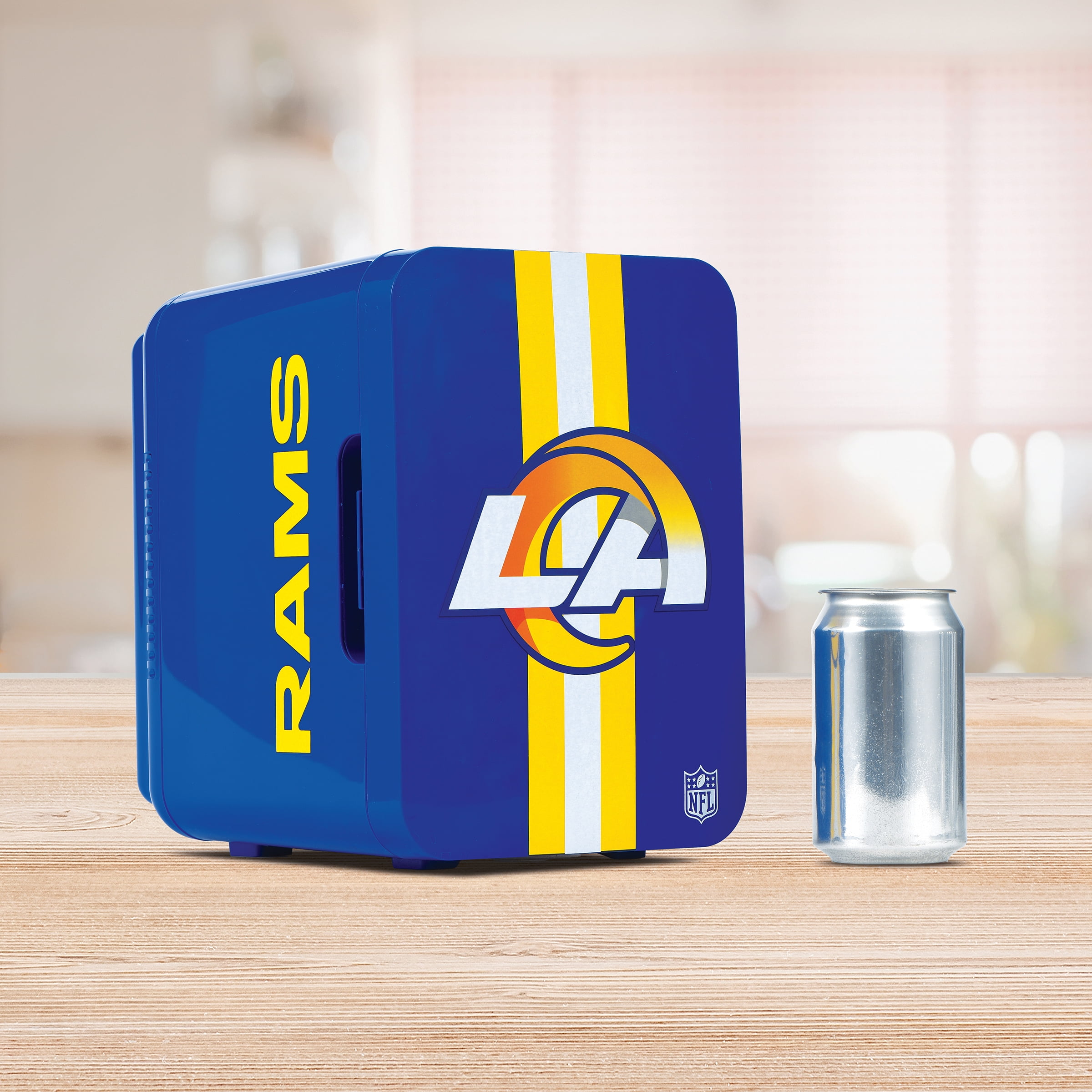 NFL Los Angeles Rams Mini Fridge, Rams Royal, 4L, 6 Cans