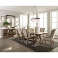 thumbnail image 3 of HomeStock Art Nouveau Allure Tufted Side Chairs Set of 2 (28.25"L x 22"W x 41.25"H), Cream Fabric and Barley Brown Finish for Dining Elegance, 3 of 3
