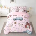 thumbnail image 2 of jejeloiu Rustic Floral Sunflower Bedding Comforter Set 7-Piece,Country Farmhouse Cabin King Bedding Sets,Farm Horse Sheep Bed Sheets For Boy Kids,Microfiber Bedroom Decor Reversible, 2 of 8
