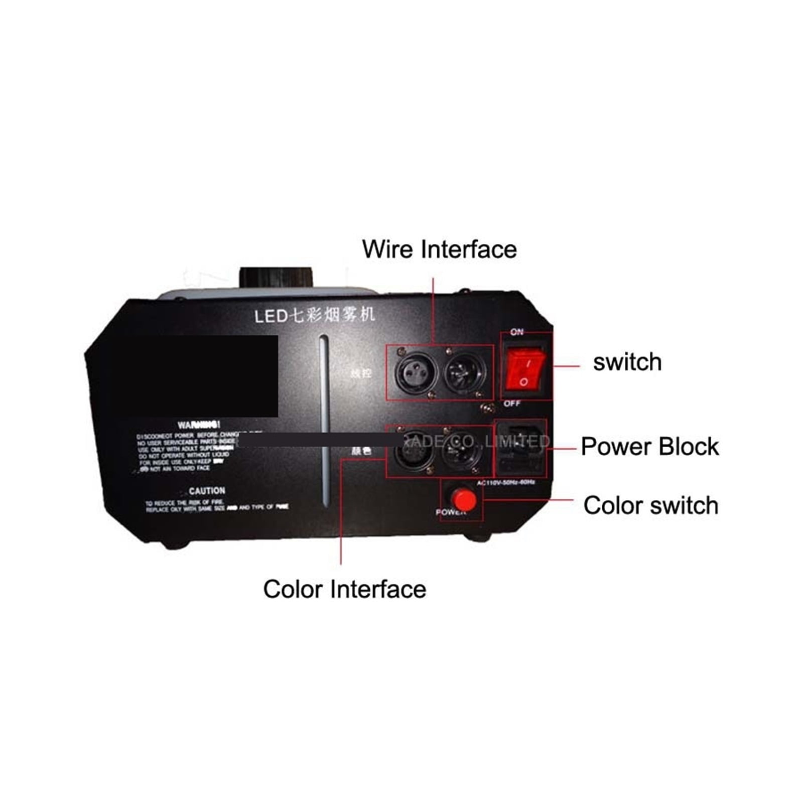 1500W Disco Colorful Smoke Machine, Mini LED Fogger Ejector Dj Christmas Party Stage Light Fog Machine ,Hand & Power Tool