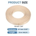 thumbnail image 2 of Bisel de Uxcell, Cinta de Chapa de Madera Pre-pegada Flexible para Bisel de Contrachapado con Adhesivo Termofusible para Restauración de Muebles Arce 3/4 pulgada x 49 pies, 2 of 7