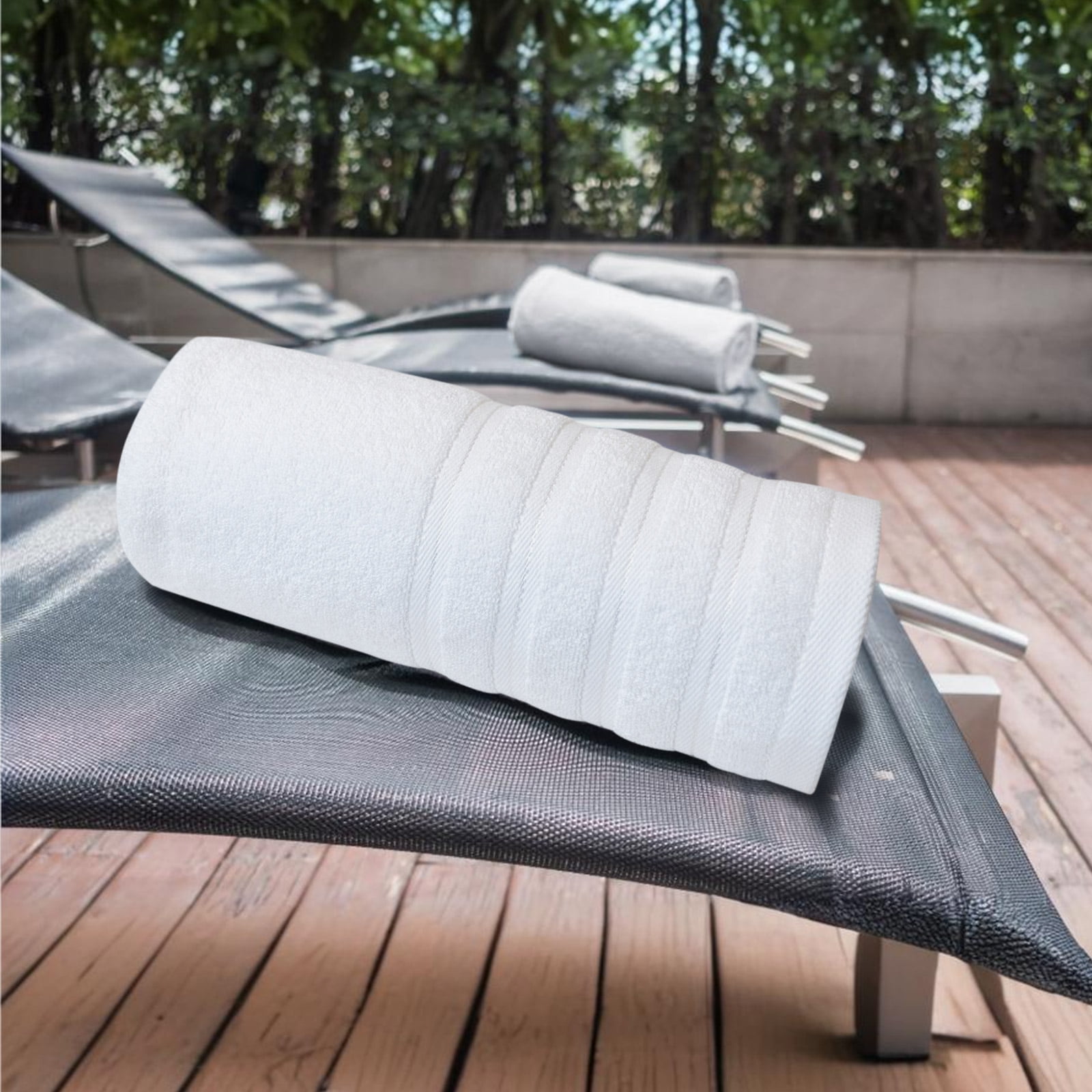 Hitime Bath Towel Sets of 6 Pieces, 2 Bath Towels 2 Hand Towels 2 Washcloths, 100% Cotton Highly Absorbent Towels for Bathroom, Gym, Hotel