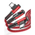 thumbnail image 1 of AINOPE USB to USB C Cable [2-, 6.6ft] 3.1A Type C Charger Fast Charging, Right Angle USB C Cable for  17 Carplay Cable, 1 of 8