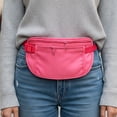thumbnail image 4 of allydrew Slim Fanny Pack, Hidden Money Belt, Secure Travel Pouch Protects Cash, Cards, Passport, Travel Documents, and Smartphone, Pink, 4 of 5