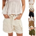 thumbnail image 7 of Summer Womens Shorts Fashion Shorts For Women Jean Casual High Waisted Straight Leg Baggy Denim Loose Fit Short Jeans Pants For Women, 7 of 7