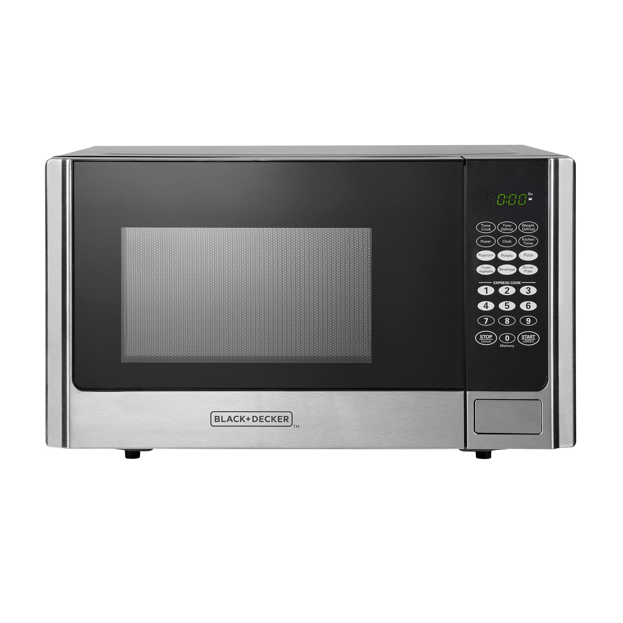 Black+Decker 900 Watt 0.9 Cubic Feet Counter Microwave Oven, Stainless