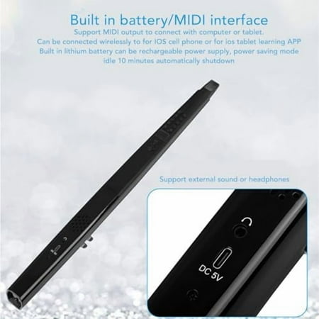 MIDI Electronic Saxophone, Digital Wind Instrument Set, Support 13 pitch Adjustable Volume 3 Blowing Sensitivity Mini Digital Electronic Wind Instrument for Beginners and