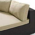 thumbnail image 6 of Pemberly Row Wicker Patio Round Sectional Sofa with Sand Cushions, 6 of 9