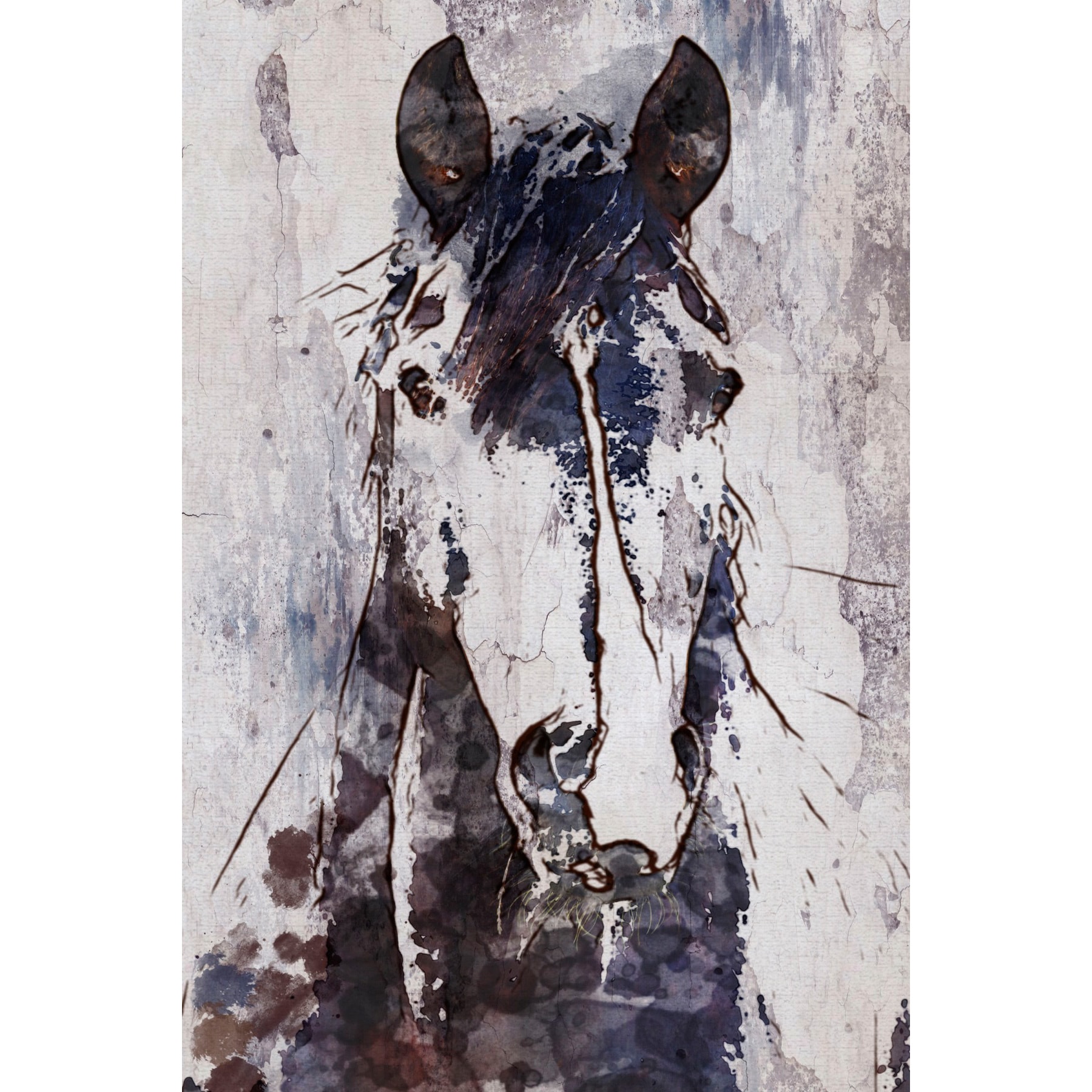 "Mustang Horse" by Irena Orlov Painting Print on Wrapped Canvas