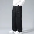thumbnail image 3 of Pantalones Hombre Pantalones Cargo Negros Para Hombre Anchos Multibolsillos Nuevos En Largo Multibolsillos Baratos Con Estilo Coreano Ropa De Moda Emo, 3 of 5