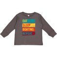 thumbnail image 3 of Inktastic Kayaking Canoeing Eat Sleep Boating Repeat Boys or Girls Long Sleeve Toddler T-Shirt, 3 of 5