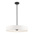 thumbnail image 4 of 46924-04 Livex Lighting Venlo - 4 Light Medium Drum Pendant In Timeless Style-12.75 Inches Tall and 22 Inches Wide-Black/Brushed Nickel Finish, 4 of 14