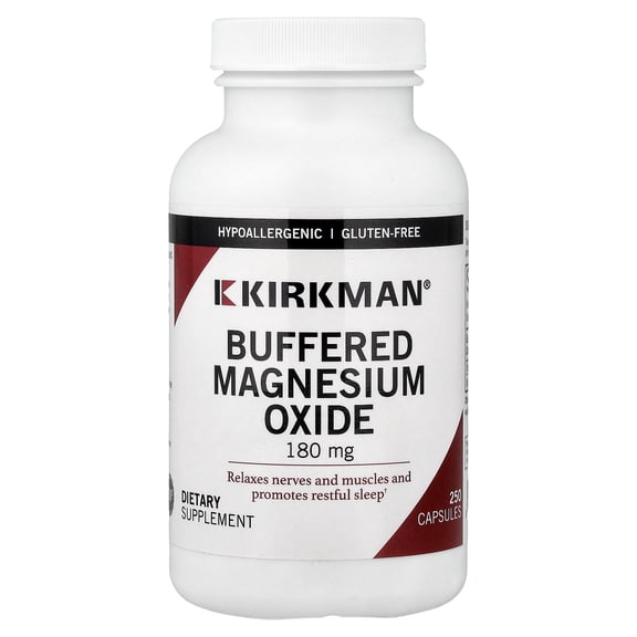 Kirkman Labs Buffered Magnesium Oxide, 250 Capsules