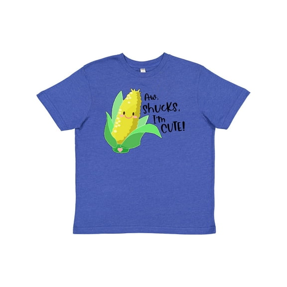 Inktastic Aw, Shucks, I'm Cute Corn Humor Youth T-Shirt