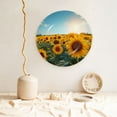 thumbnail image 5 of Zufioo Sunlit Sunflower Field Print Bone China Decorative Plate, Ceramic Dinner Plate with Stand Ceramic Decoration Homewares-6in, 5 of 6
