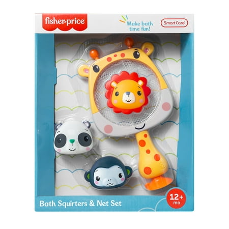 Fisher-Price 2-in-1 Fishing Net & Squirter Bath Toys for Toddlers
